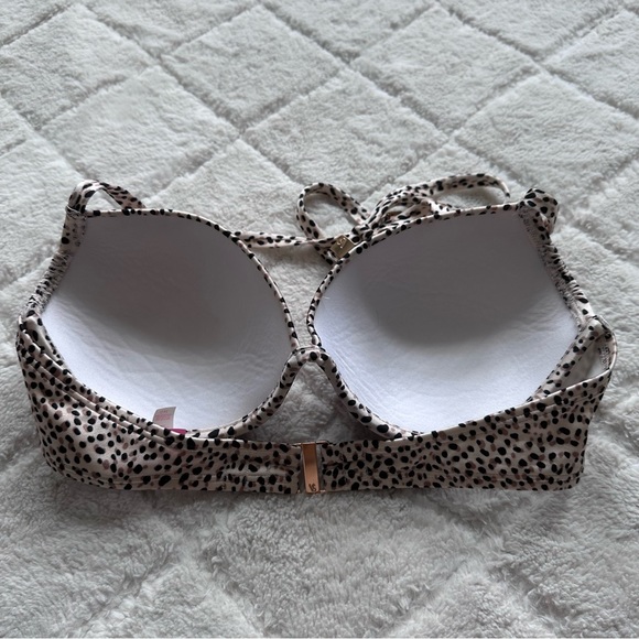 Victoria's Secret | Cheetah Bling "The Tease Halter" Bikini Top | Size 34D - Picture 6 of 14